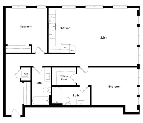 Amara Apartments in Portland, Oregon B3 Floor Plan